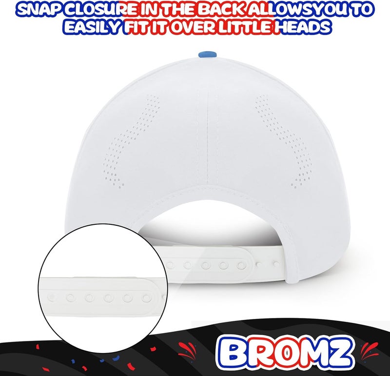 BROMZ Kids Youth American Flag Trucker Hat, Waterproof Quick Dry Snapback Hats, USA Baseball Cap for Boys Girls 5-15 Years - Image 4